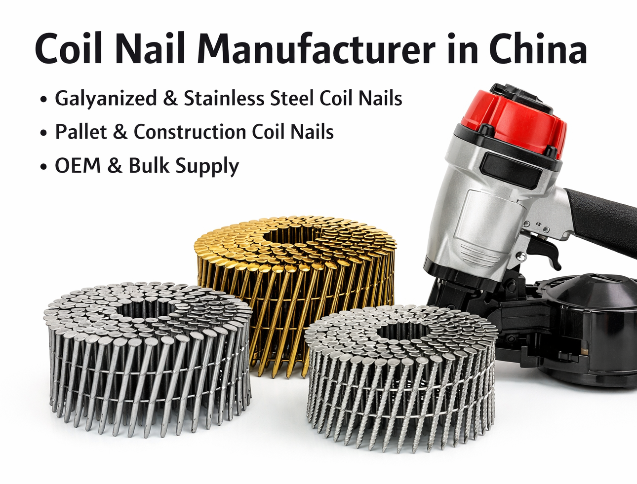 Coil Nail Manufacturer in China – High Quality Coil Nails for Construction and Pallet Industry