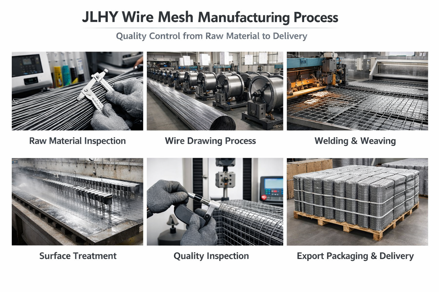 JLHY Wire Mesh Manufacturing Process: QC from Raw Material to Delivery