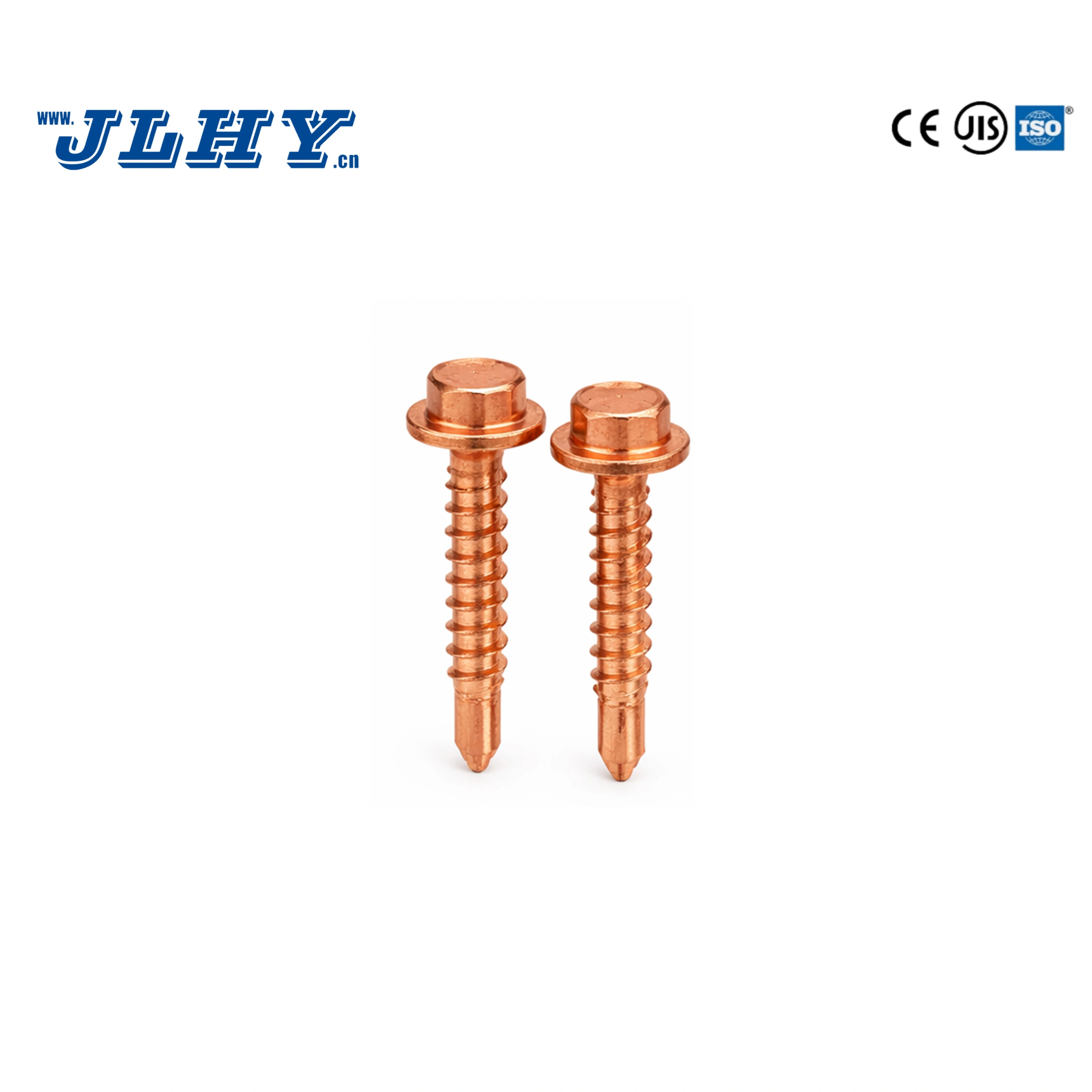 Copper Plated Stainless Steel Zip Screws